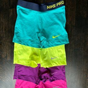 Nike Pro 3" Shorts (Bundle of 4) - Size Small